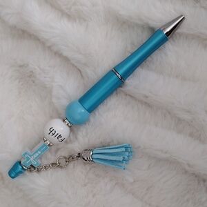 Turquoise Faith Tassel Pen